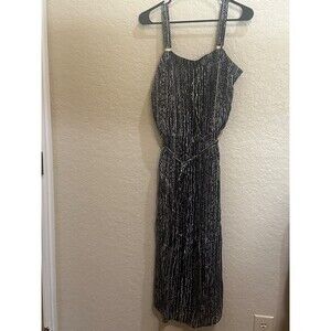 White House Black Market Striped Pattern Midi Dress Sz 12